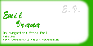 emil vrana business card